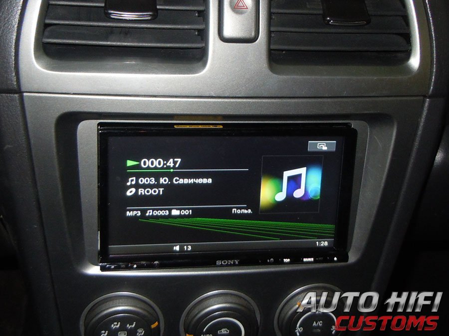 Установка автомагнитолы Sony XAV-E70BT в Subaru Impreza