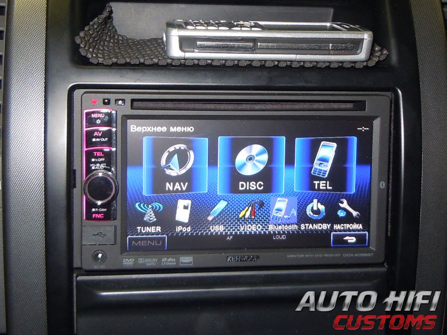 Установка автомагнитолы Kenwood DDX4058BT в Nissan X-Trail (T31)