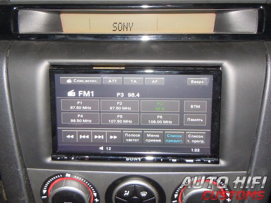 Установка автомагнитолы Sony XAV-E722 в Mazda 3