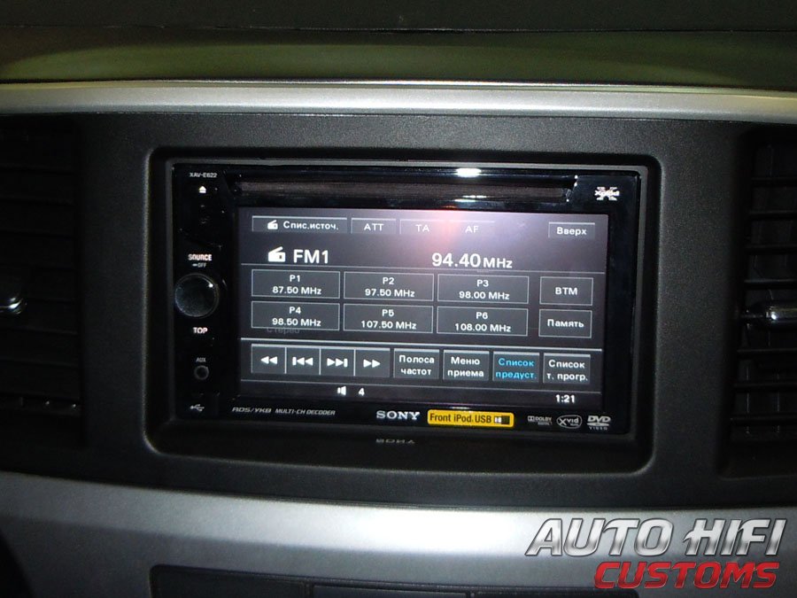 Установка автомагнитолы Sony XAV-E622 в Mitsubishi Lancer X