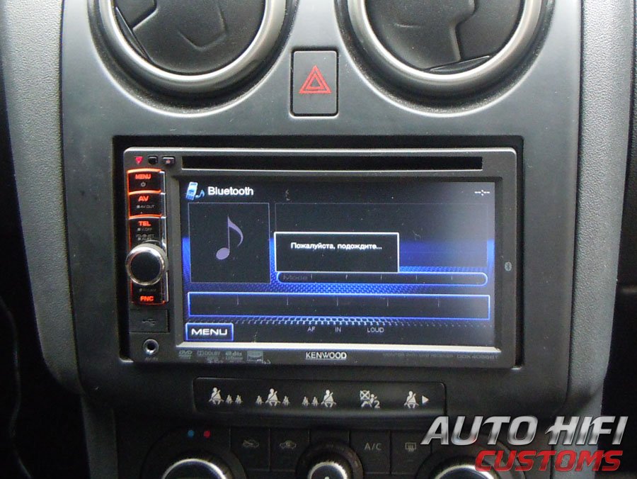Установка автомагнитолы Kenwood DDX4058BT в Nissan Qashqai