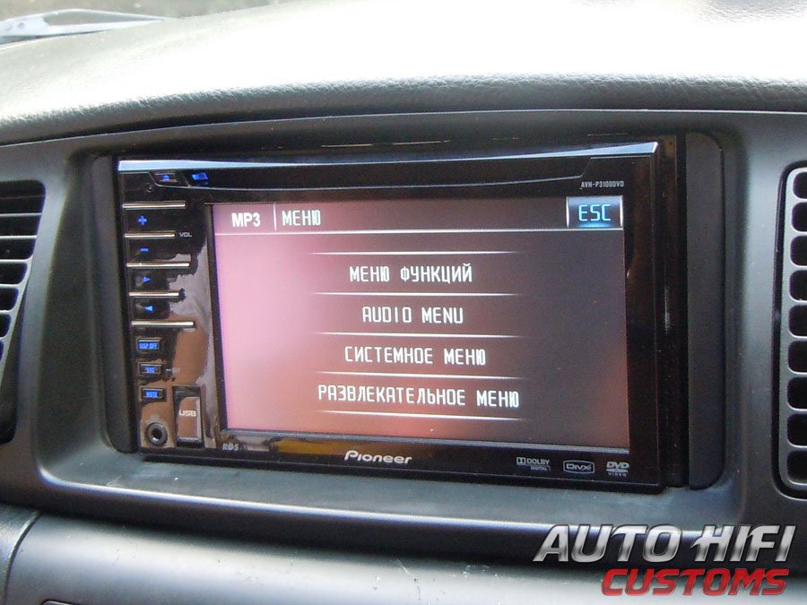 Установка автомагнитолы Pioneer AVH-P3100DVD в Toyota Corolla IX