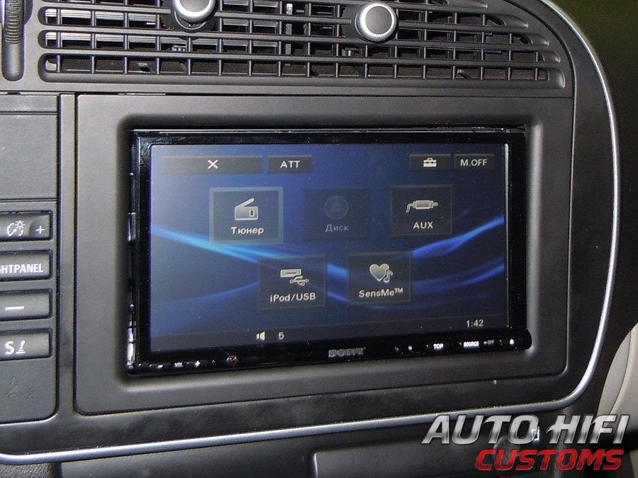 Установка автомагнитолы Sony XAV-E722 в Saab 93