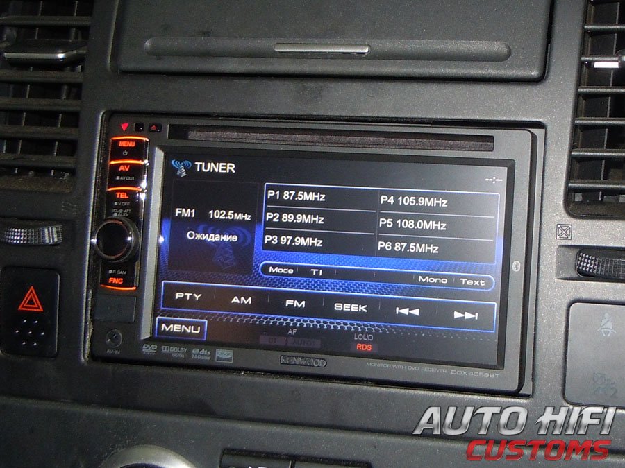 Установка автомагнитолы Kenwood DDX4058BT в Nissan Tiida