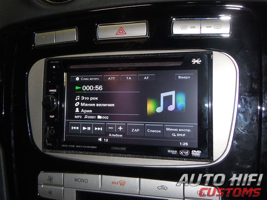 Установка автомагнитолы Sony XAV-E622 в Ford Mondeo 4 (Mk IV)