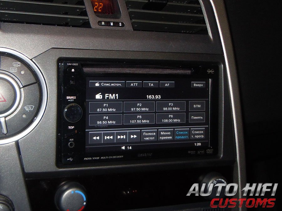 Установка автомагнитолы Sony XAV-E622 в SsangYong Kyron