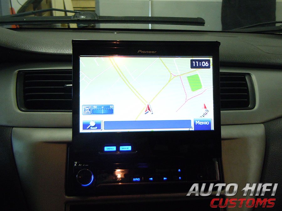 Установка автомагнитолы Pioneer Navgate 52BT в Mitsubishi Lancer