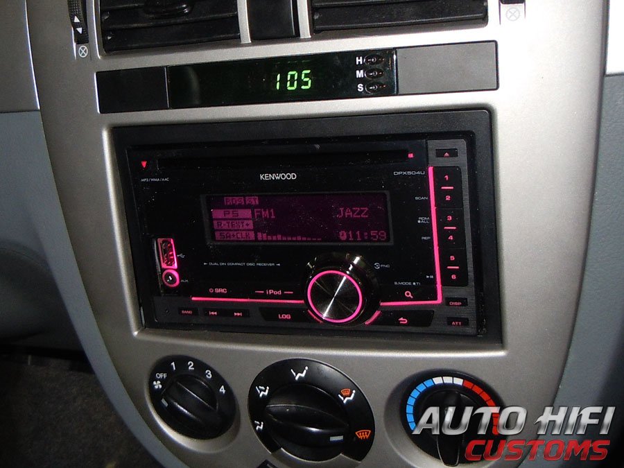 Установка автомагнитолы Kenwood DPX504U в Chevrolet Lacetti