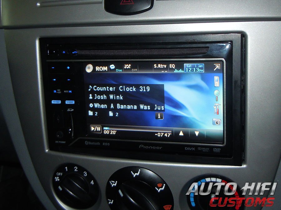 Установка автомагнитолы Pioneer AVH-P3300BT в Chevrolet Lacetti
