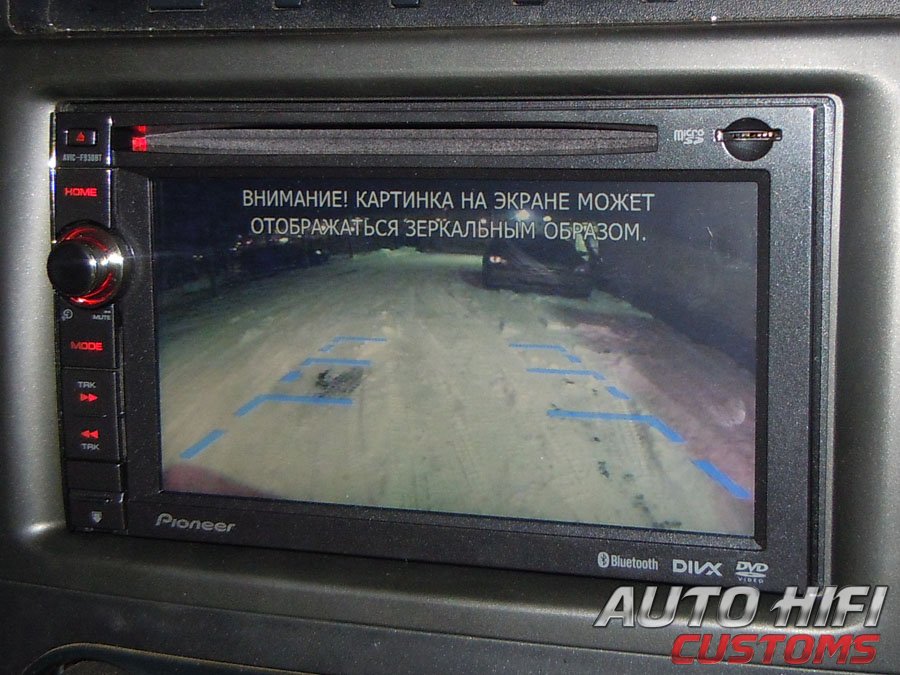 Установка камеры заднего вида AVEL AVS312CPR (#061) в Mitsubishi Pajero IV