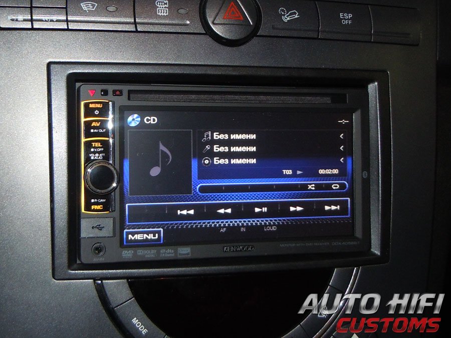 Установка автомагнитолы Kenwood DDX4058BT в SsangYong Rexton