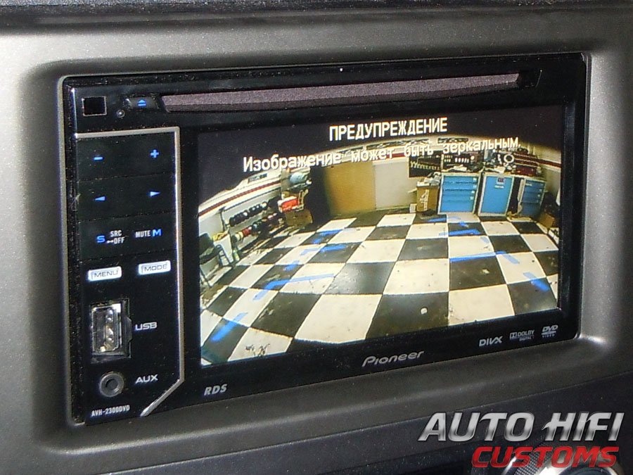 Установка камеры заднего вида AVEL AVS312CPR (#061) в Mitsubishi Pajero IV
