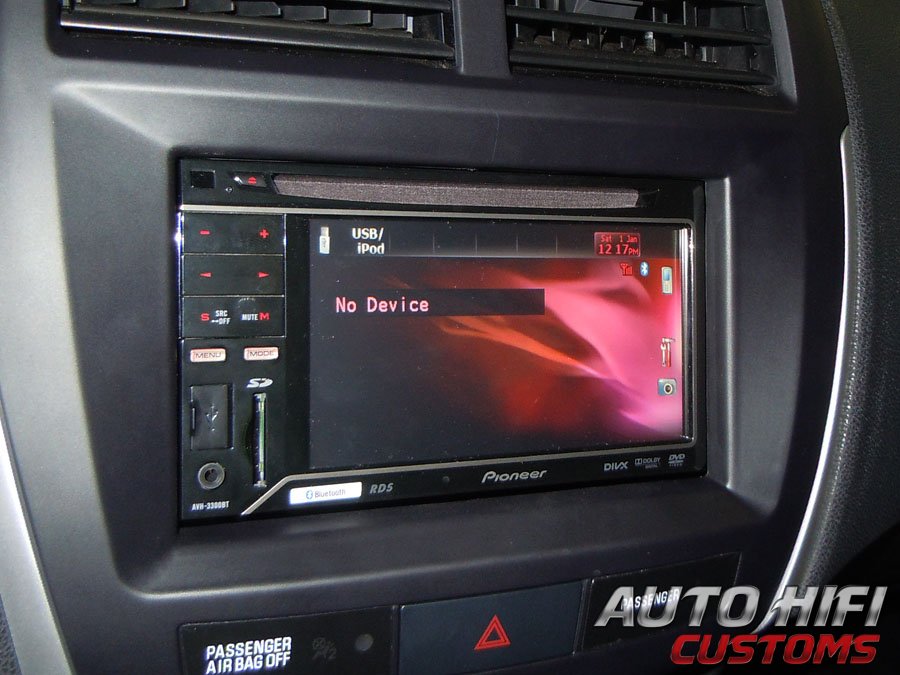 Установка автомагнитолы Pioneer AVH-P3300BT в Mitsubishi ASX