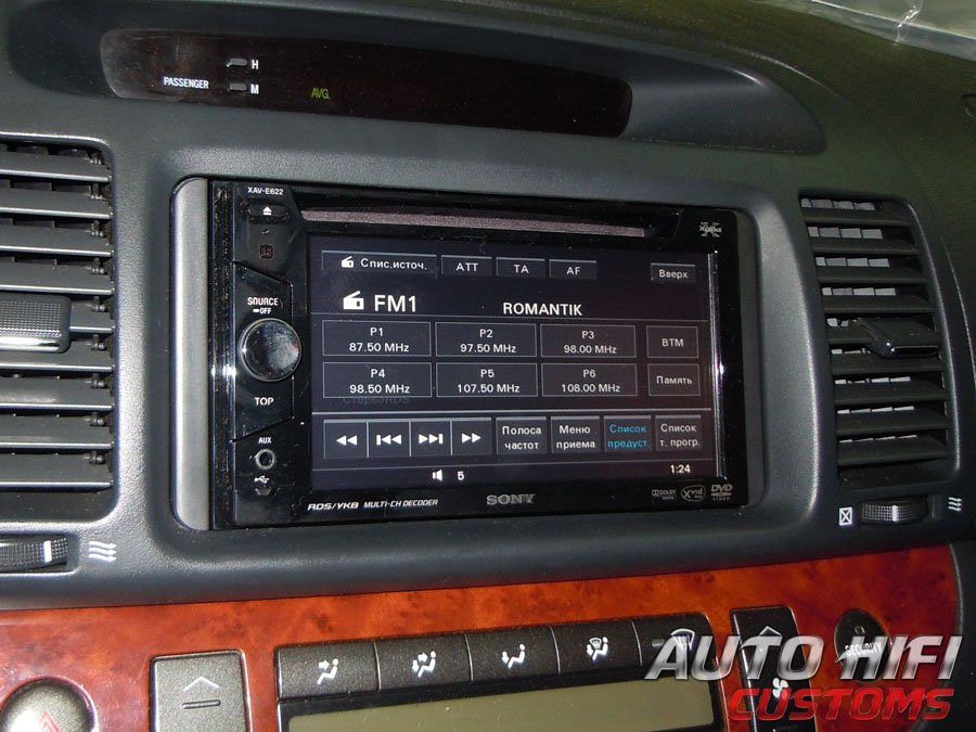Установка автомагнитолы Sony XAV-E622 в Toyota Camry V30