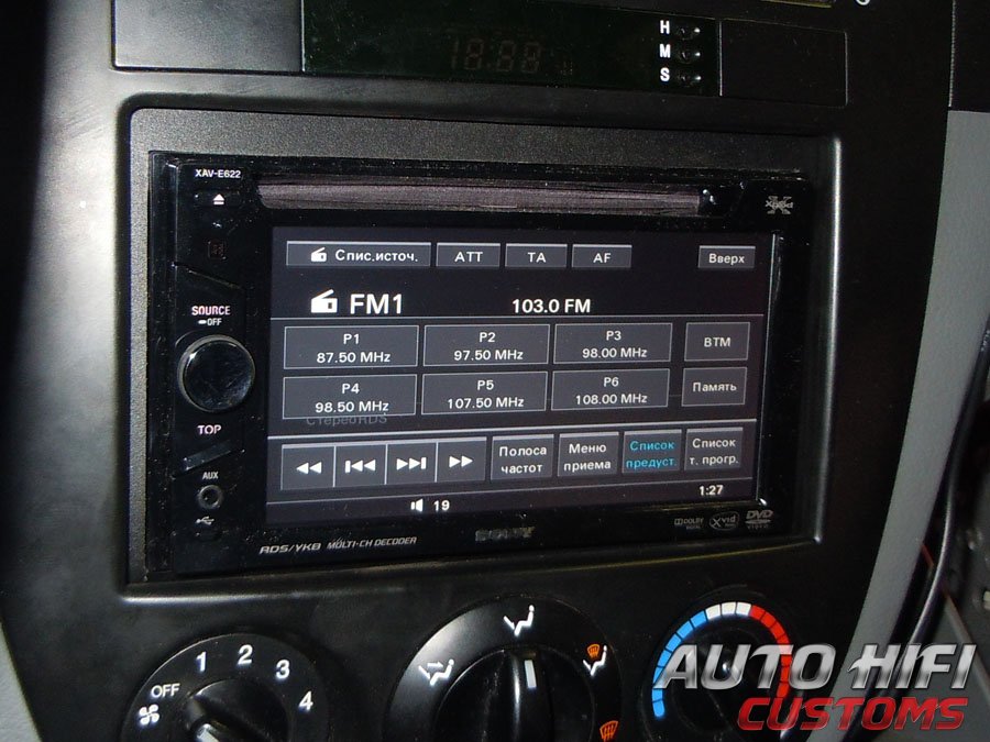 Установка автомагнитолы Sony XAV-E622 в Chevrolet Lacetti