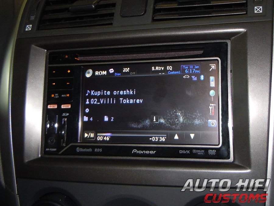 Установка автомагнитолы Pioneer AVH-P3300BT в Toyota Corolla X