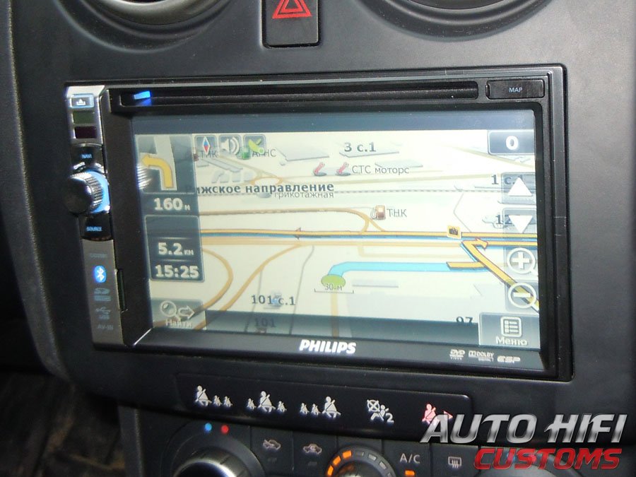 Установка автомагнитолы Philips CID2680 в Nissan Qashqai