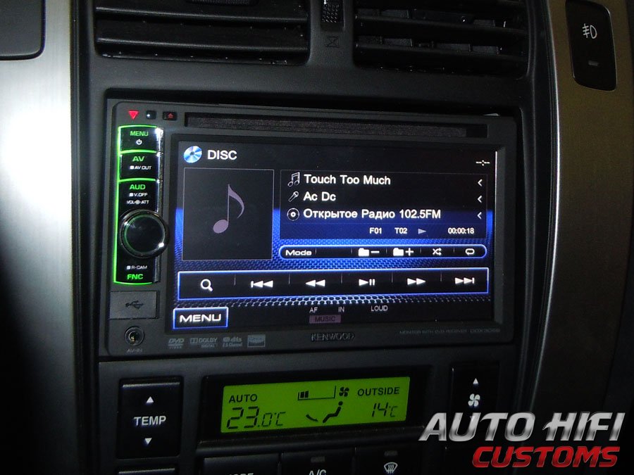 Установка автомагнитолы Kenwood DDX3058 в Hyundai Tucson