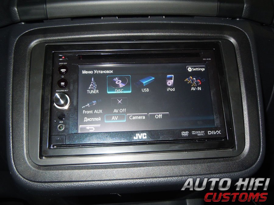 Установка автомагнитолы JVC KW-AV50EE в Skoda Roomster