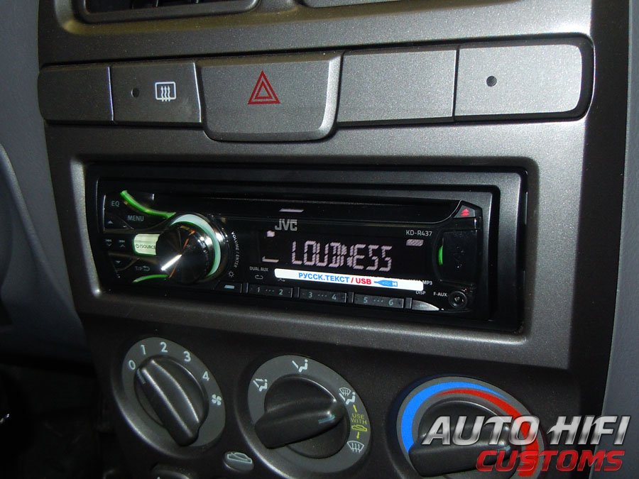 Установка автомагнитолы JVC KD-R437EE в Hyundai Accent