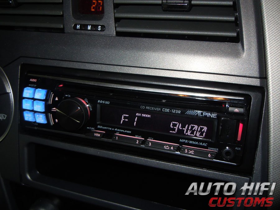 Установка автомагнитолы Alpine CDE-123R в SsangYong Kyron