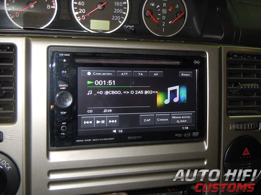 Установка автомагнитолы Sony XAV-E622 в Nissan X-Trail (T30)