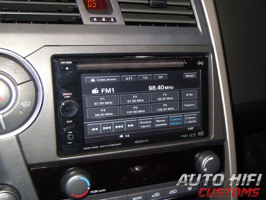 Установка автомагнитолы Sony XAV-E622 в SsangYong Kyron