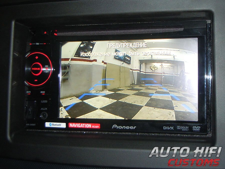 Установка камеры заднего вида AVEL AVS312CPR (#059) в Mitsubishi Lancer X