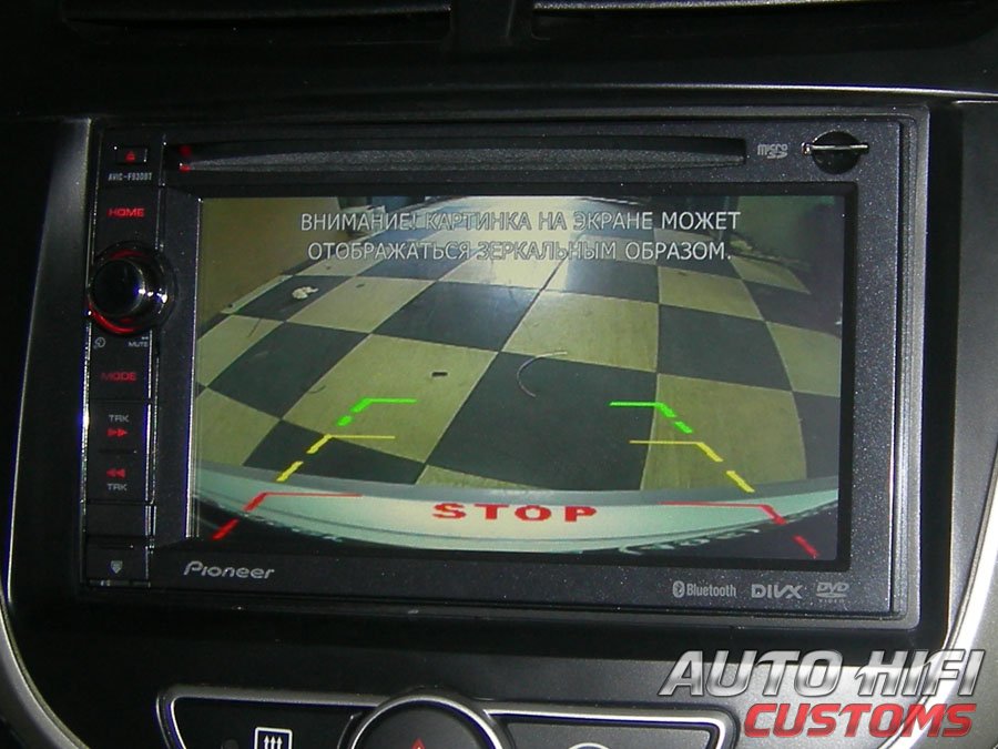 Установка камеры заднего вида AHC CA-003 в Hyundai Solaris