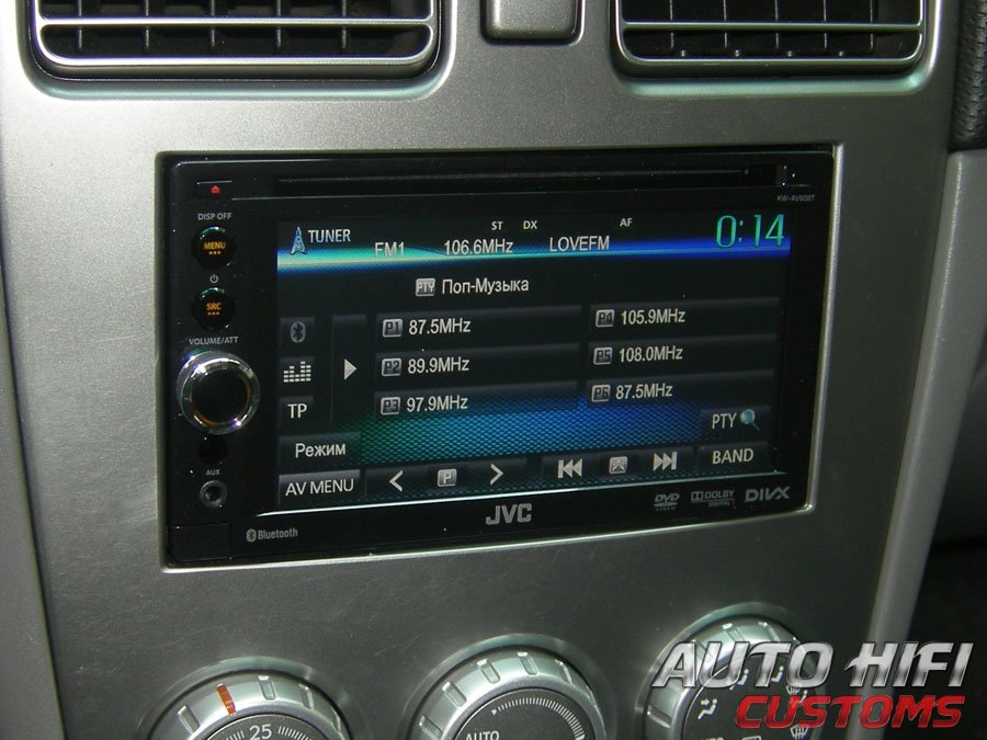 Установка автомагнитолы JVC KW-AV60BTEE в Subaru Forester (SG)