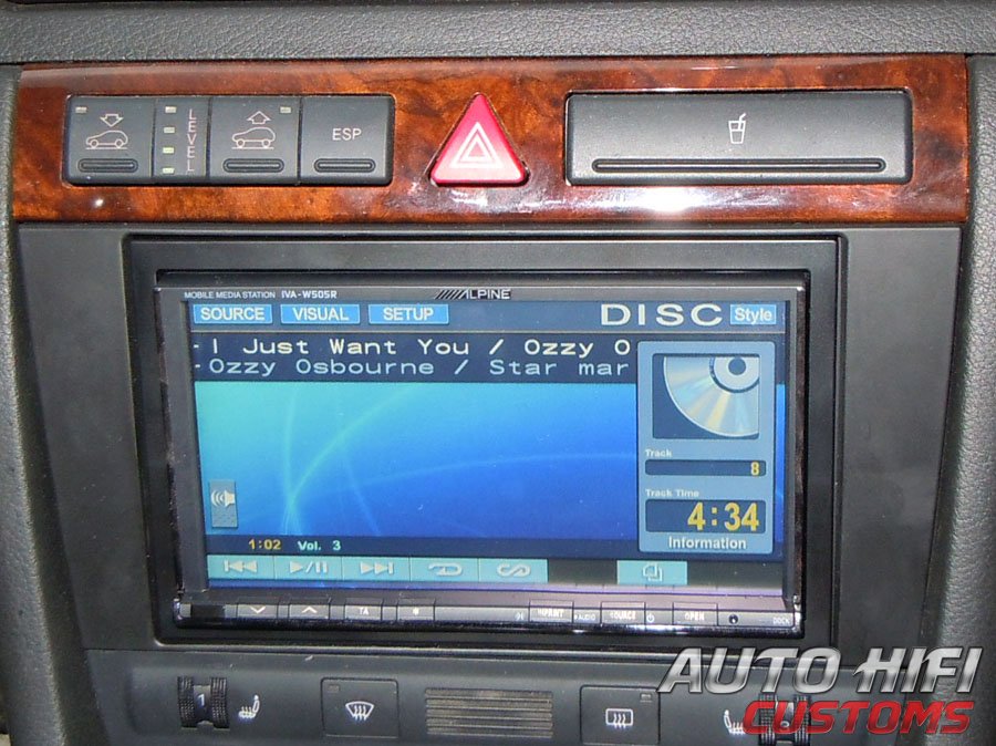 Установка автомагнитолы Alpine IVA-W505R в Audi Allroad