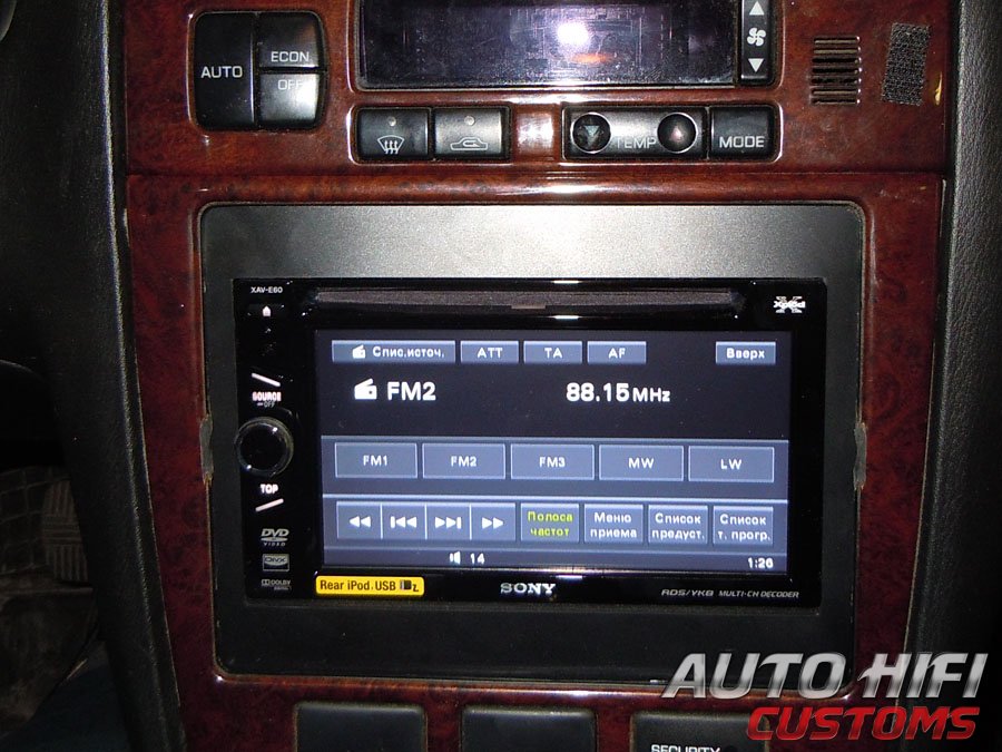 Установка автомагнитолы Sony XAV-E60 в Nissan Maxima