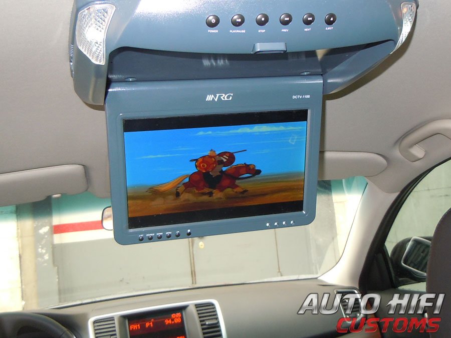 Установка потолочного монитора NRG DCTV-1100 в Nissan Teana (J32)