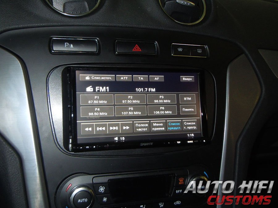 Установка автомагнитолы Sony XAV-E722 в Ford Mondeo 4 (Mk IV)