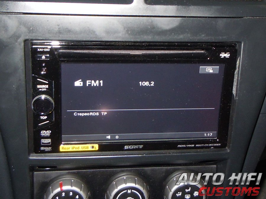 Установка автомагнитолы Sony XAV-E60 в Nissan Almera Classic