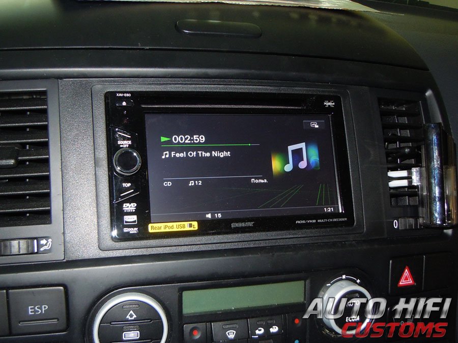 Установка автомагнитолы Sony XAV-E60 в Volkswagen Multivan T5