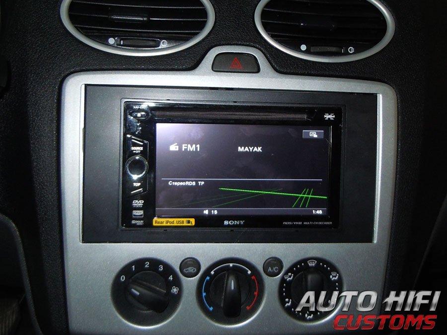 Установка автомагнитолы Sony XAV-E60 в Ford Focus 2