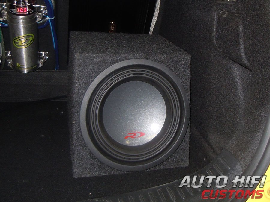 Установка сабвуфера Alpine SWR-1043D box в Mazda 3