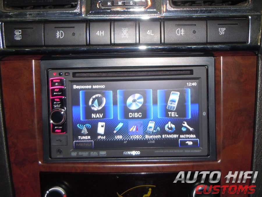 Установка автомагнитолы Kenwood DDX4058BT в SsangYong Rexton